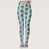 Sloth Pink-Blume Leggings (Vorderseite)