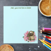 Sloth Pink-Blume Notizblock