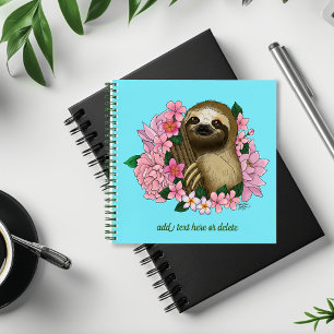 Sloth Pink-Blume Notizblock