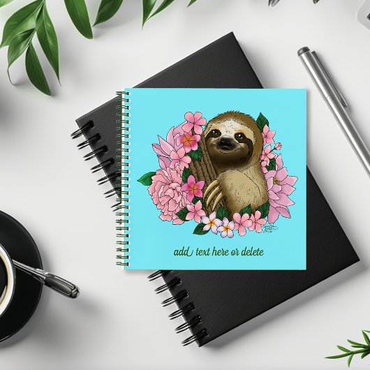 Sloth Pink-Blume Notizblock