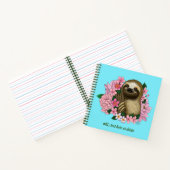 Sloth Pink-Blume Notizblock (Innenseite)