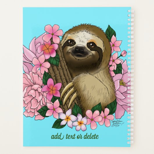 Sloth Pink-Blume Planer (Rückseite)