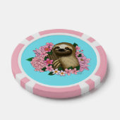 Sloth Pink-Blume Pokerchips (Einzeln)