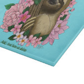 Sloth Pink-Blume Schneidebrett (Ecke)