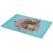 Sloth Pink-Blume Schneidebrett (Ecke)