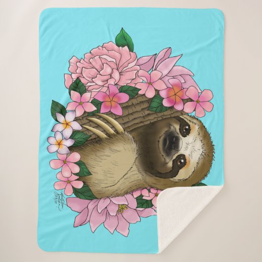 Sloth Pink-Blume Sherpadecke (Vorderseite)