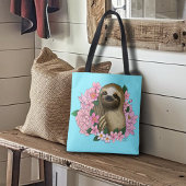 Sloth Pink-Blume Tasche