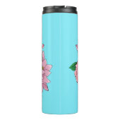 Sloth Pink-Blume Thermosbecher (Rückseite)
