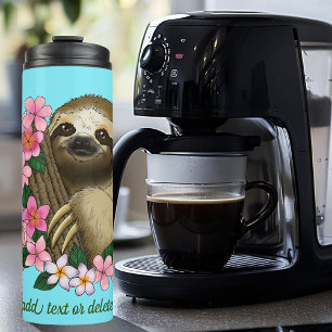 Sloth Pink-Blume Thermosbecher