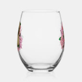 Sloth Pink-Blume Weinglas Ohne Stiel (Links)