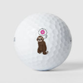 Sloth Pink Donut Golfball (Vorderseite)