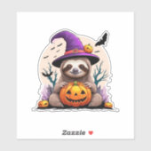Sloth Pink Hat Halloween Aufkleber (Blatt)