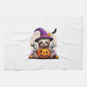 Sloth Pink Hat Halloween Geschirrtuch (Horizontal)