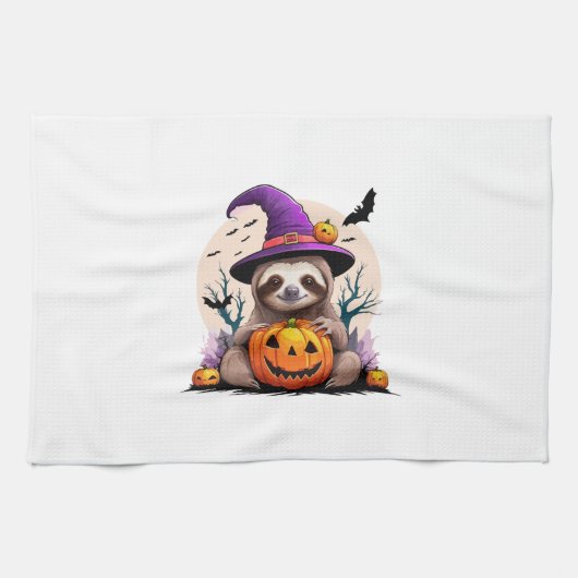 Sloth Pink Hat Halloween Geschirrtuch