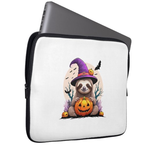 Sloth Pink Hat Halloween Laptopschutzhülle (Vorne Rechts)