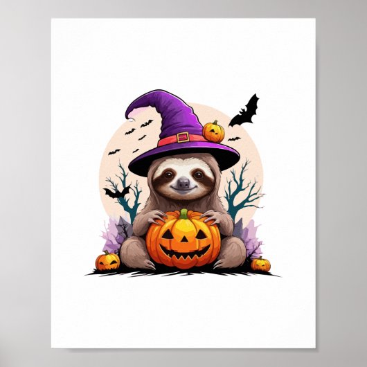 Sloth Pink Hat Halloween Poster (Vorne)