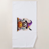 Sloth Pink Hat Halloween Strandtuch (Vorderseite)