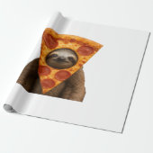 Sloth pizza funny weird prank meme cute happy chri geschenkpapier (Ungerollt)