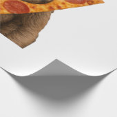 Sloth pizza funny weird prank meme cute happy chri geschenkpapier (Ecke)
