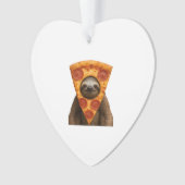 Sloth pizza funny weird prank meme cute happy chri ornament (Vorderseite)