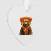 Sloth pizza funny weird prank meme cute happy chri ornament (Vorderseite)