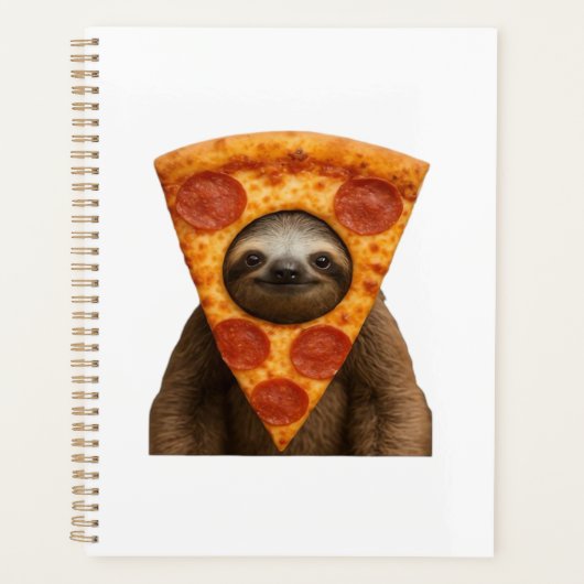 Sloth pizza funny weird prank meme cute happy chri planer (Vorderseite)