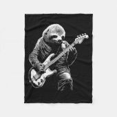 Sloth Playing B Guitar Funny B Player Bist Sloth Fleecedecke (Vorderseite)