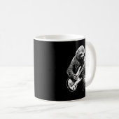 Sloth Playing B Guitar Funny B Player Bist Sloth Kaffeetasse (VorderseiteRechts)