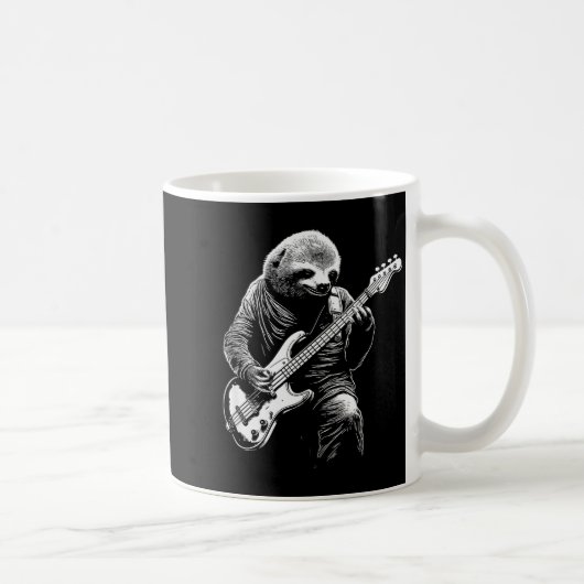 Sloth Playing B Guitar Funny B Player Bist Sloth Kaffeetasse (Rechts)