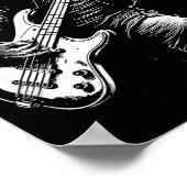 Sloth Playing B Guitar Funny B Player Bist Sloth Poster (Ecke)