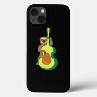 Sloth Playing Cello Musikinstrument Avocado Lov