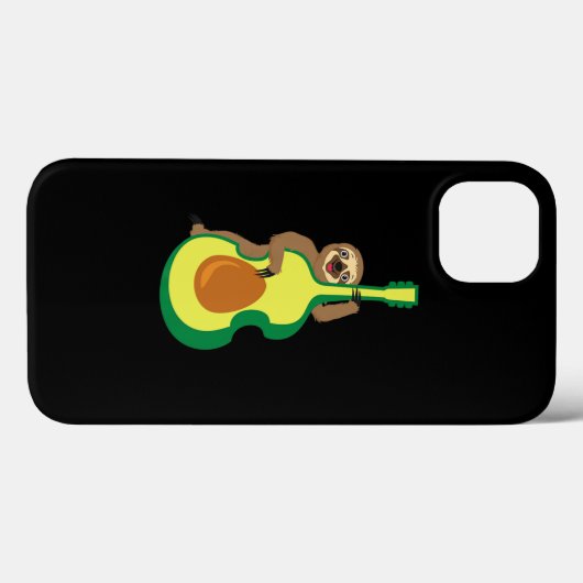 Sloth Playing Cello Musikinstrument Avocado Lov Case-Mate iPhone Hülle (Rückseite (Horizontal))