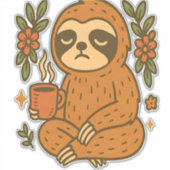 Sloth Playing Guitar Aufkleber (Vorderseite)