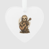 Sloth Playing Guitar Ornament (Vorderseite)