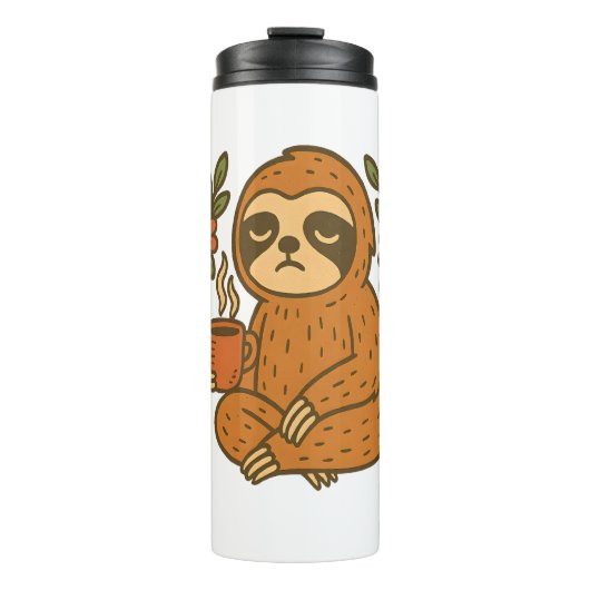 Sloth Playing Guitar Thermosbecher (Vorderseite)