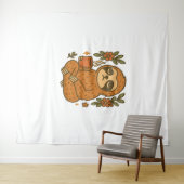 Sloth Playing Guitar Wandteppich (Beispiel (Horizontal))