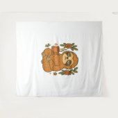 Sloth Playing Guitar Wandteppich (Vorderseite (Horizontal))