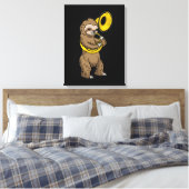 Sloth Playing Sousaphone Geschenk Männer Sousaphon Leinwanddruck (Insitu (Schlafzimmer))