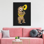 Sloth Playing Sousaphone Geschenk Männer Sousaphon Leinwanddruck (Insitu (Wohnzimmer))