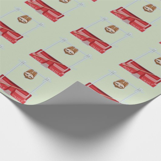 Sloth Pole Vaulsport Day Geschenkpapier (Ecke)