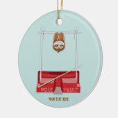 Sloth Pole Vaulsport Day Keramik Ornament (Links)