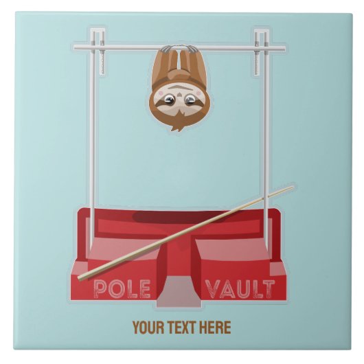 Sloth Pole Vault Athletics Fliese (Vorderseite)