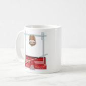 Sloth Pole Vault Athletics Kaffeetasse (Vorderseite Links)