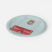 Sloth Pole Vault Athletics Pappteller (Schrägansicht)