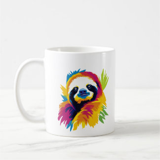 Sloth Portrait Illustration Watercolour Painting Kaffeetasse
