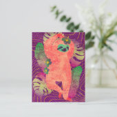 Sloth Postcard Postkarte (Stehend Vorderseite)