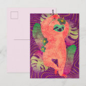 Sloth Postcard Postkarte (Vorne/Hinten)