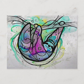 Sloth Postcard Postkarte