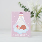 Sloth Postcard Postkarte (Stehend Vorderseite)