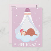 Sloth Postcard Postkarte (Vorne/Hinten)